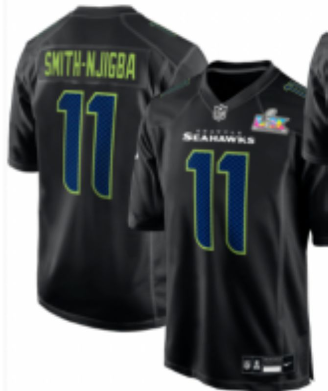 Men 2026 Seattle Seahawks #11 Smith-Njigba Black Nike Limited NFL Jersey 013->seattle seahawks->NFL Jersey